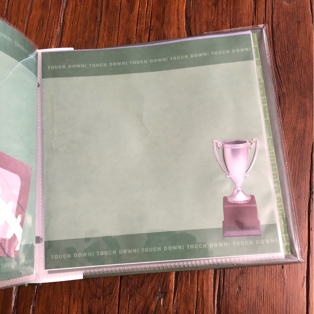 Football Themed Scrapbook 8” x 8” and Sticker Bundle - Picture 8 of 17